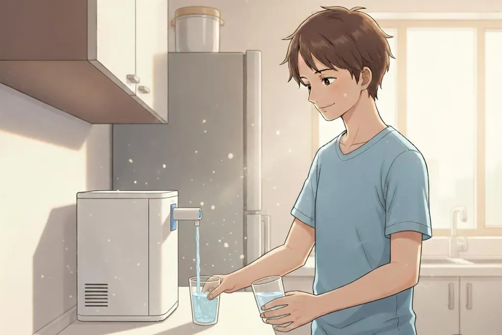 air minum sehat tanpa galon menggunakan water purifier modern