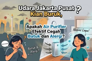 Read more about the article Udara Jakarta Pusat Kian Buruk, Apakah Air Purifier Efektif Cegah Batuk dan Alergi?