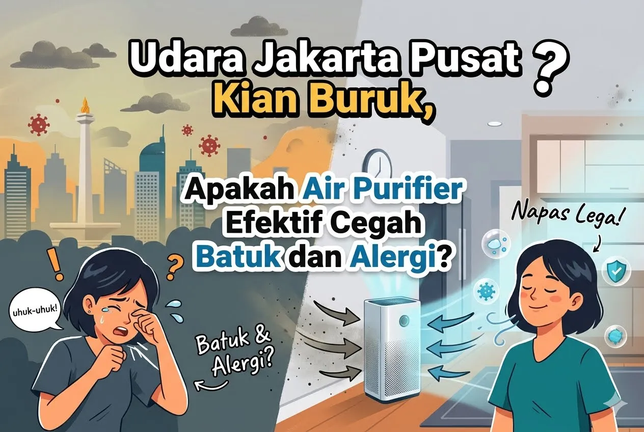 Udara Jakarta Pusat Kian Buruk, Apakah Air Purifier Efektif Cegah Batuk dan Alergi?