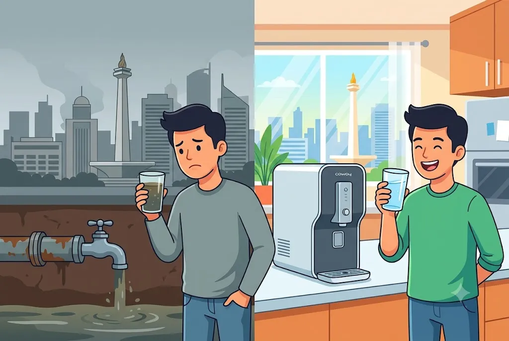 You are currently viewing Kualitas Air Tanah Jakarta Pusat Menurun, Ini Alasan Water Purifier Coway Jadi Solusi Wajib